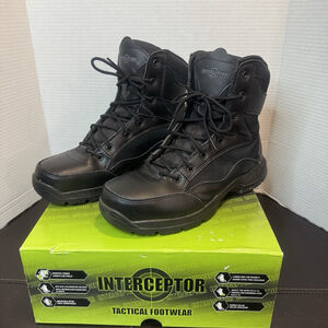 Interceptor Force ST Tactical Steel Toe Boots Size:9.5 Combat Leather Men